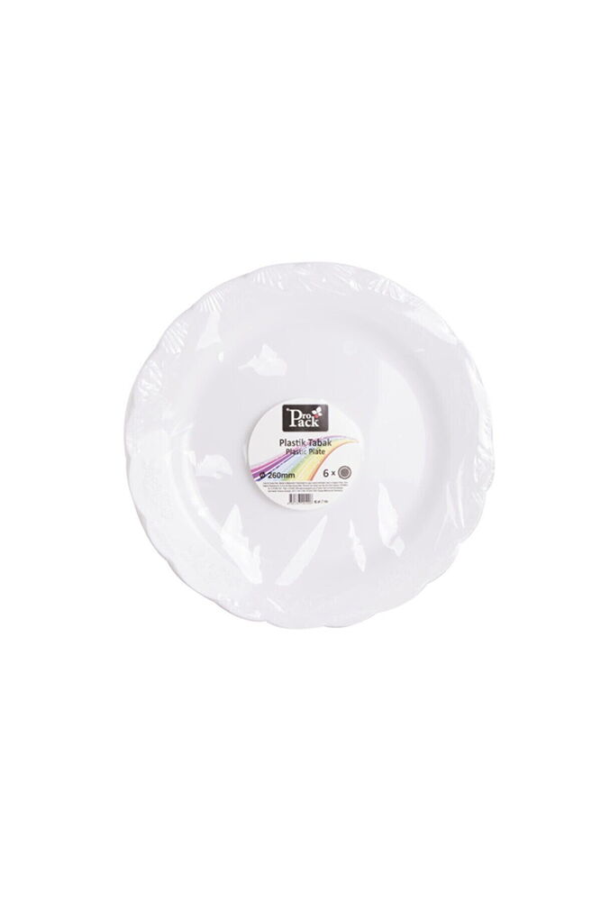 6 Adet 26 cm Desenli Servis Tabak