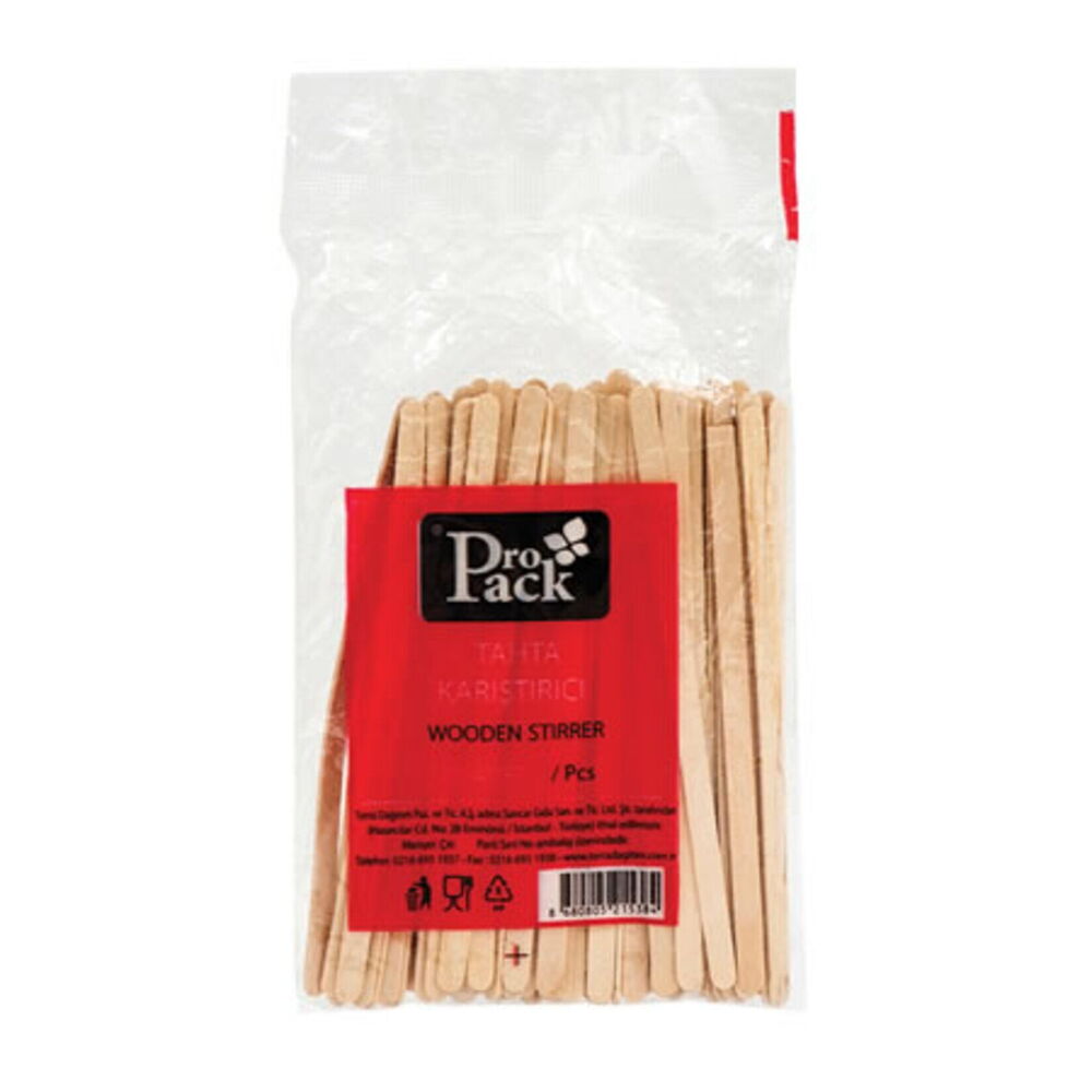 100 Adet 11 Cm Tahta Karıştırıcı