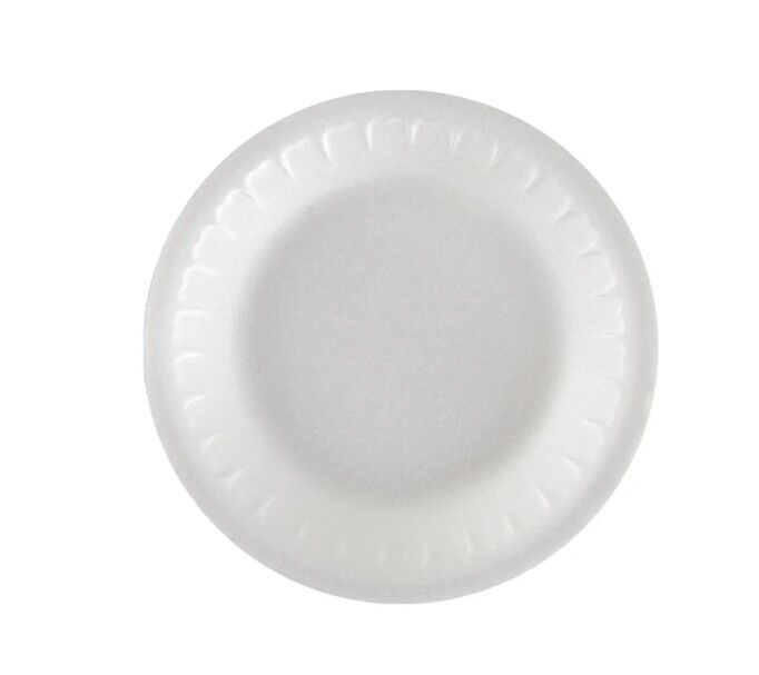 100 Adet 20 cm Yuvarlak Köpük Tabak