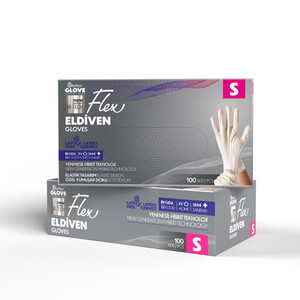 100 Adet Flex Tpe Krem Eldiven - S Beden