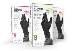 100 Adet Slimfit Elastik Tpe Siyah Eldiven - M Beden